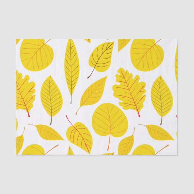 Herbstblätter in Gelb Seidenpapier (Vorderseite)