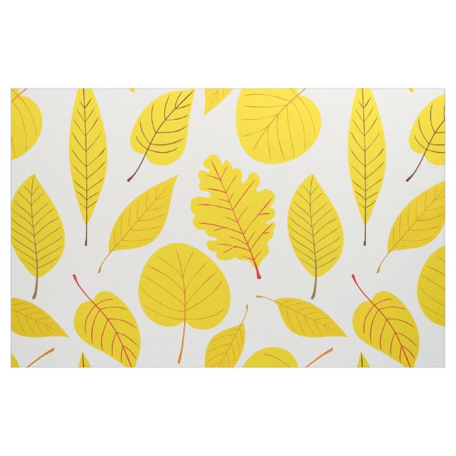 Herbstblätter in Gelb Stoff (Fat Quarter (45,7 x 55,9 cm))