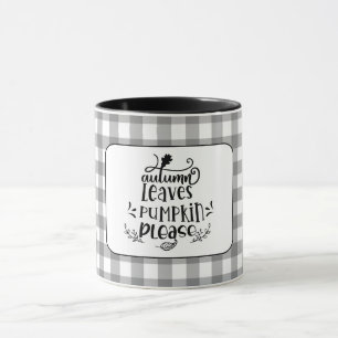 Herbstblätter Kürbis bitte Tasse
