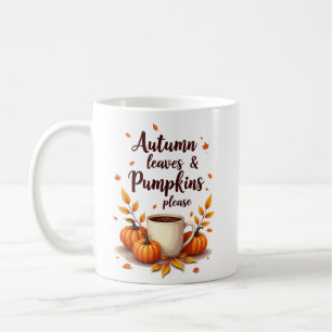 Herbstblätter & Kürbisse bitte Kaffeetasse