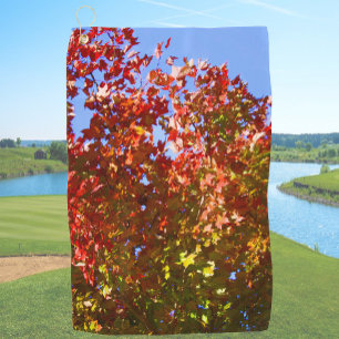 Herbstblätter Laden Sie Ihr eigenes Foto hoch Benu Golfhandtuch