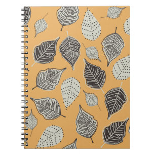 Herbstblätter, nahtlos Vintages Muster. Notizblock