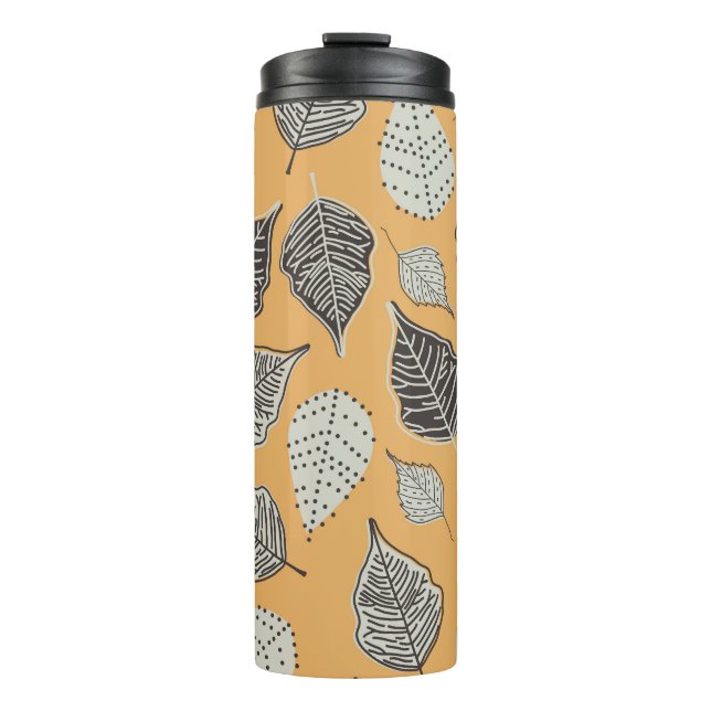 Herbstblätter, nahtlos Vintages Muster. Thermosbecher (Vorderseite)