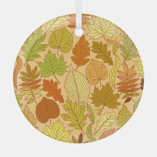 Herbstblätter: nahtloser Stoffdruck Ornament Aus Glas