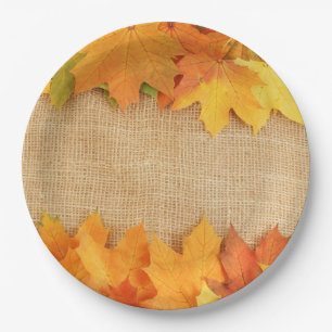 Herbstblätter Pappteller