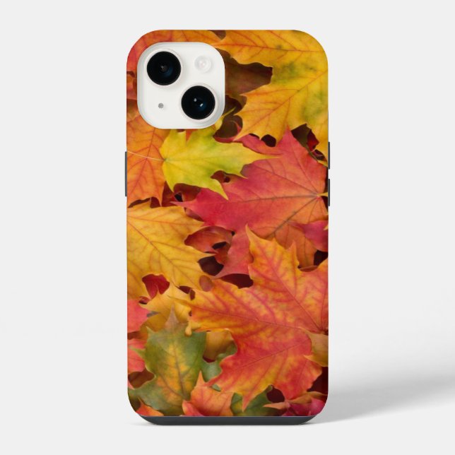 Herbstblätter Personalisieren Name oder Text iPhone 14 Hülle (Rückseite)