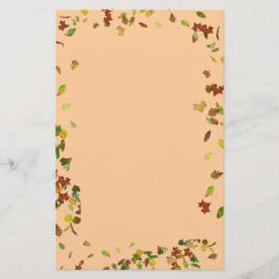 HERBSTBLÄTTER ,Pfirsich Briefpapier
