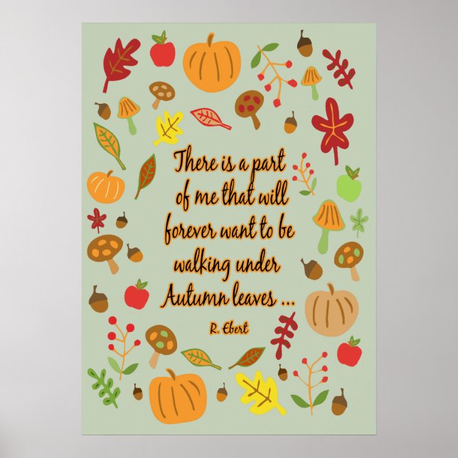 Herbstblätter Poster (Vorne)