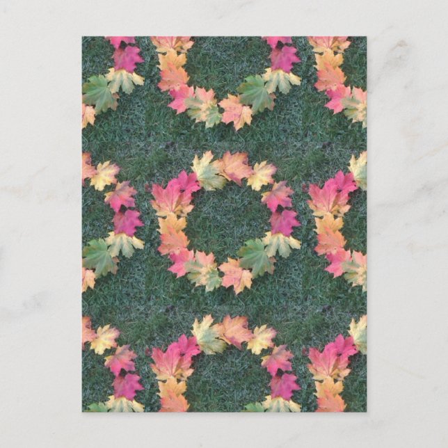 Herbstblätter Postkarte (Vorderseite)