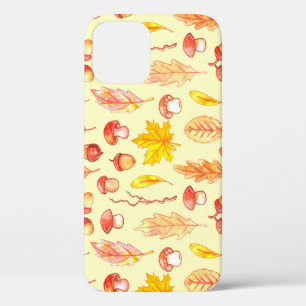 Herbstblätter: Retro-Tapete mit Aquarellfarbe Case-Mate iPhone Hülle