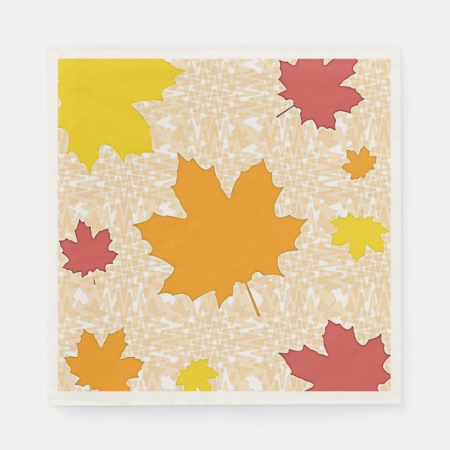 Herbstblätter Serviette (Vorderseite)