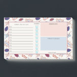 Herbstblätter - täglicher Organisator - Individuel Post-it Klebezettel<br><div class="desc">Praktisches und hübsches Notizblock mit einer Aufgabenliste und Platz zum Notizbuch und zur täglichen Planung und behalt der täglichen Wasseraufnahme. Herbstblätter,  Beeren und Zweige in Orange,  Blau und Bordeaux.</div>