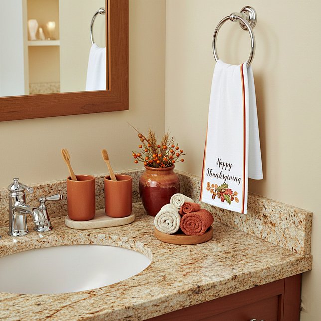 Herbstblätter und Akkorde nach Maß Handtuch (Von Creator hochgeladen)