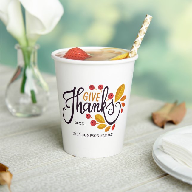 Herbstblätter und Erntedank Pappbecher (In Situ)