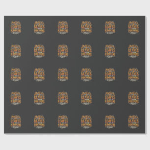 Herbstblätter und Kürbisse bitte Halloween-Design Geschenkpapier