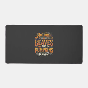 Herbstblätter und Kürbisse bitte Halloween-Design Schreibtischunterlage