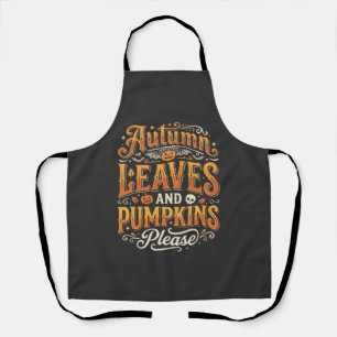 Herbstblätter und Kürbisse bitte Halloween-Design Schürze
