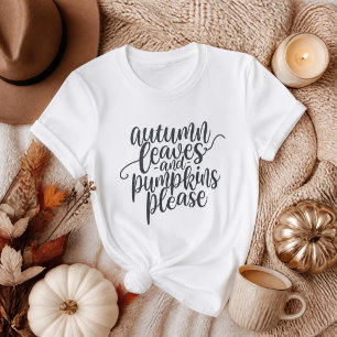 Herbstblätter und Kürbisse bitte Herbstsaison T-Shirt
