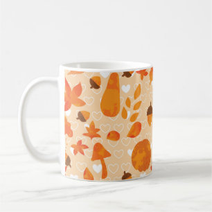 Herbstblätter und Nüsse. Schöne Natur handgezeichn Kaffeetasse