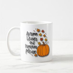 Herbstblätter und Pumpkins Bitte sonnigen Fall Kaffeetasse