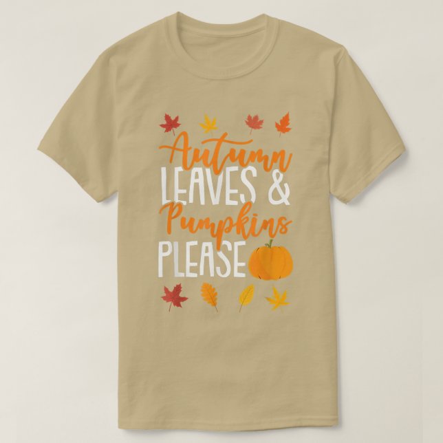 Herbstblätter und Pumpkins fallen bitte über 60 T-Shirt (Design vorne)