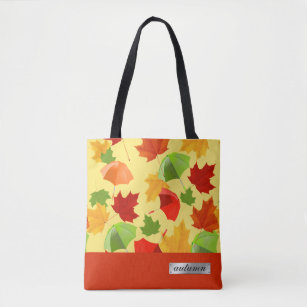 Herbstblätter und Umbrellas Tasche