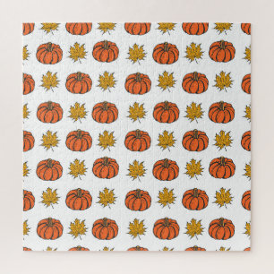 Herbstblätter: Von Hand Gezeichnet Kürbismuster