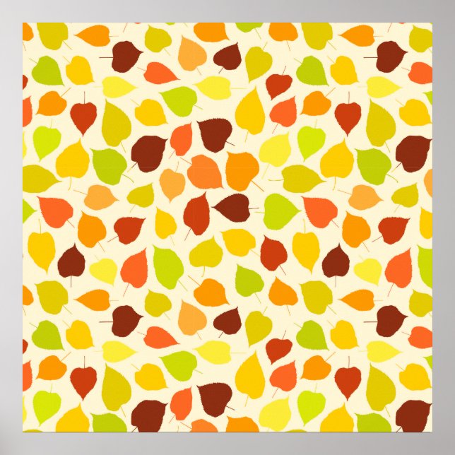 Herbstblätter von Linden Poster (Vorne)