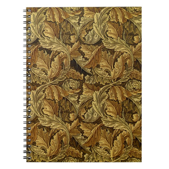 Herbstblätter William Morris Muster Notizblock (Vorderseite)