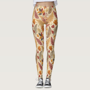 Herbstblättern und Berries - warme, erdige Töne Leggings