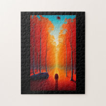 Herbstblätterung Alien Orange goldene Blätter rot