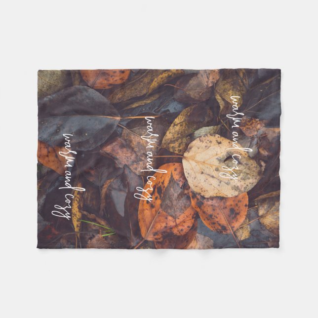 Herbstblätterung Fleecedecke (Vorderseite (Horizontal))