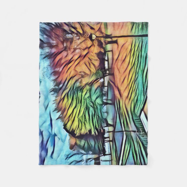 Herbstblätterung im Park Fleecedecke (Vorderseite)