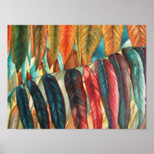 Herbstblattfarben originelle moderne Kunst Poster