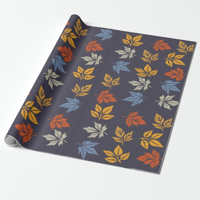 Herbstblattmuster Geschenkpapier (Ungerollt)