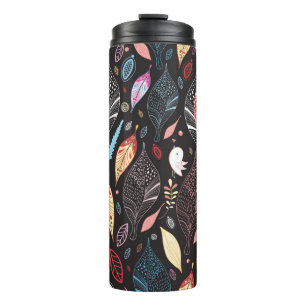 Herbstblattstruktur Thermosbecher