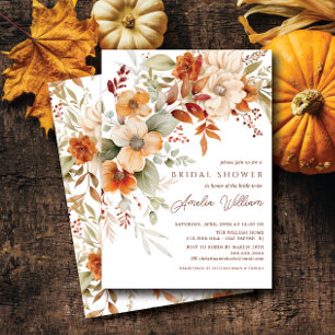 Herbstblossom Brautdusche Einladung