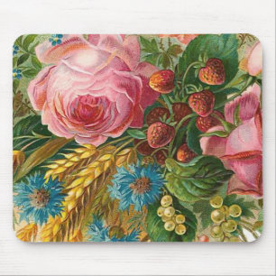"Herbstblumen-Ernte" Vintage Mousepad