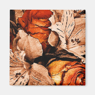 Herbstblumen Magnet