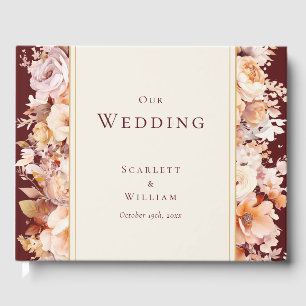 Herbstblumenburgunder-CremeWedding Gästebuch