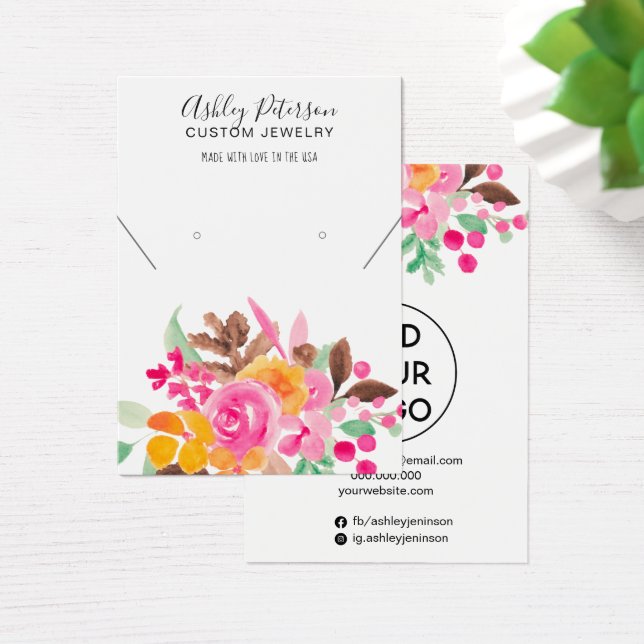 Herbstblumengeschmuck mit Girl Ohrring (Schreibtisch)