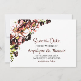 Herbstblumenhochzeit rettet das Datum Save The Date