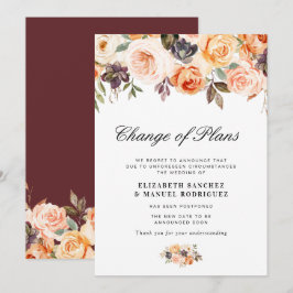 Herbstblumenkarte verschoben Hochzeitskarte Einladung