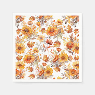 Herbstblumenmuster B01 Serviette