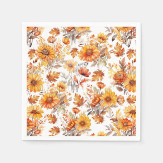 Herbstblumenmuster B01 Serviette