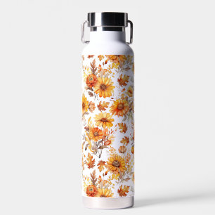 Herbstblumenmuster B01 Trinkflasche