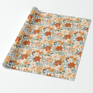 Herbstblüten - Blütenwiese fallen Geschenkpapier