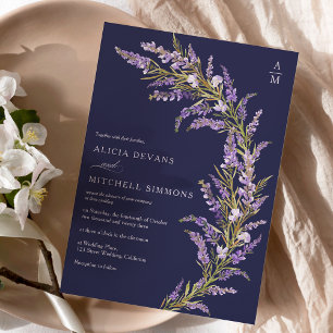 Herbstblütenhochzeit Lavender Herbst Einladung