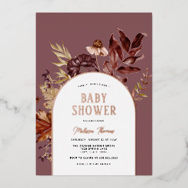 Herbstbogen Babydusche Einladung