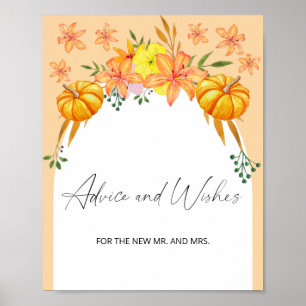 Herbstbogen - Beratung und Wünsche für Newlyweds P Poster